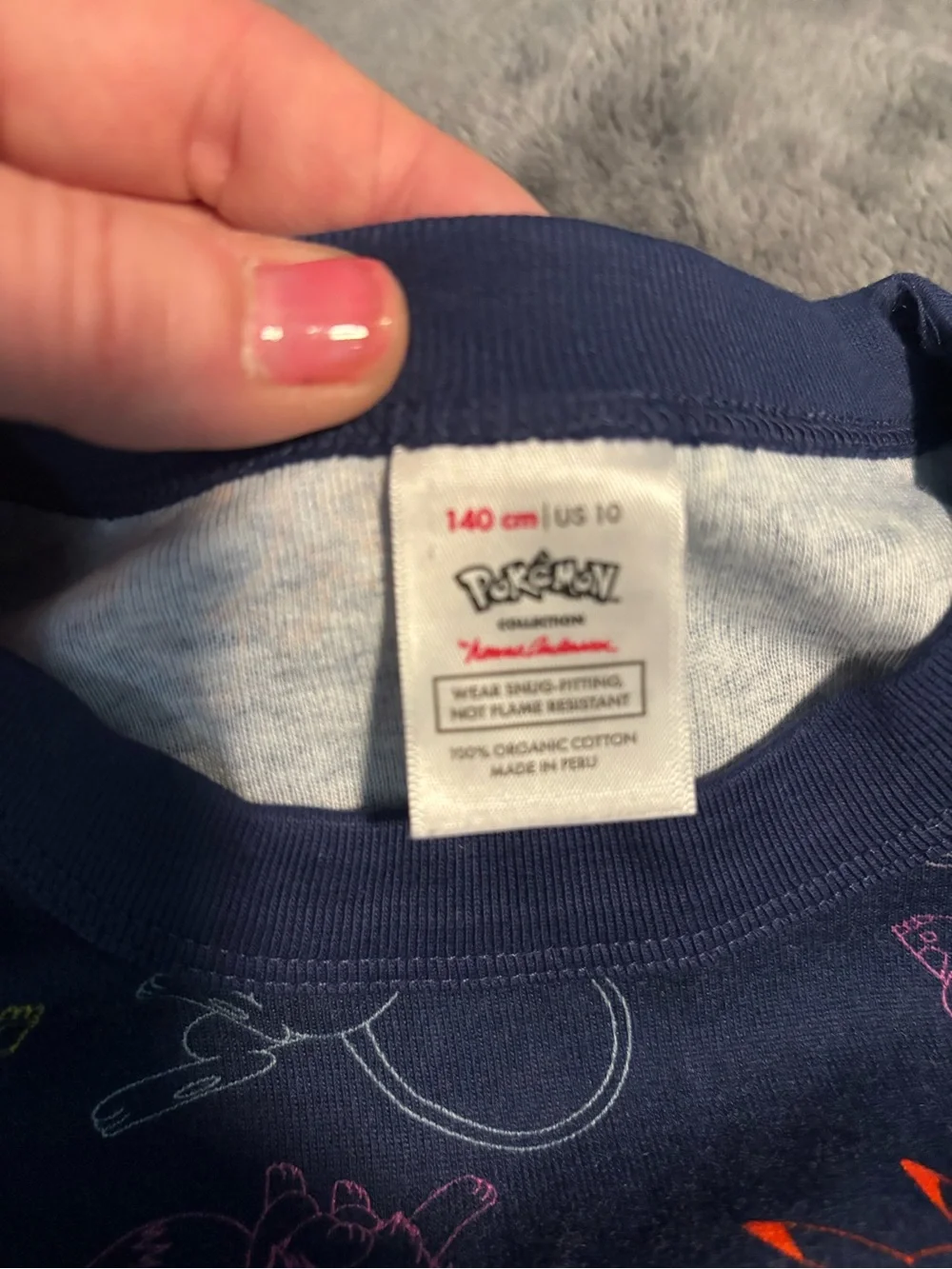 Rare -Hanna Andersson Pokemon Navy Kids Pajama Set